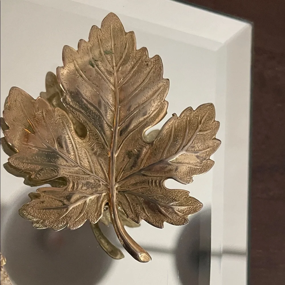 Lot of 5 Vintage Fall Leaf Brooch Set